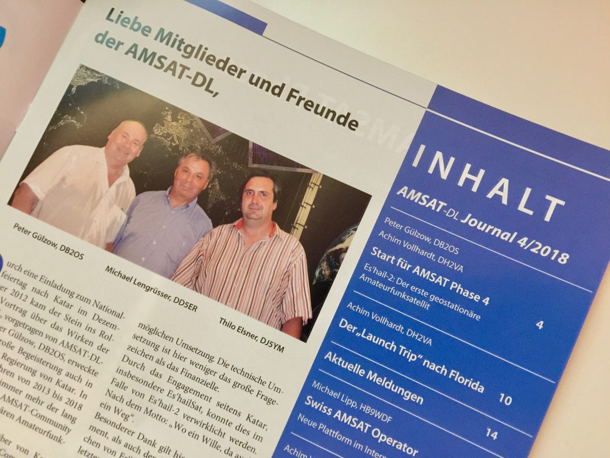 AMSAT-DL Journal Nr. 4/2018 erschienen – AMSAT-Deutschland